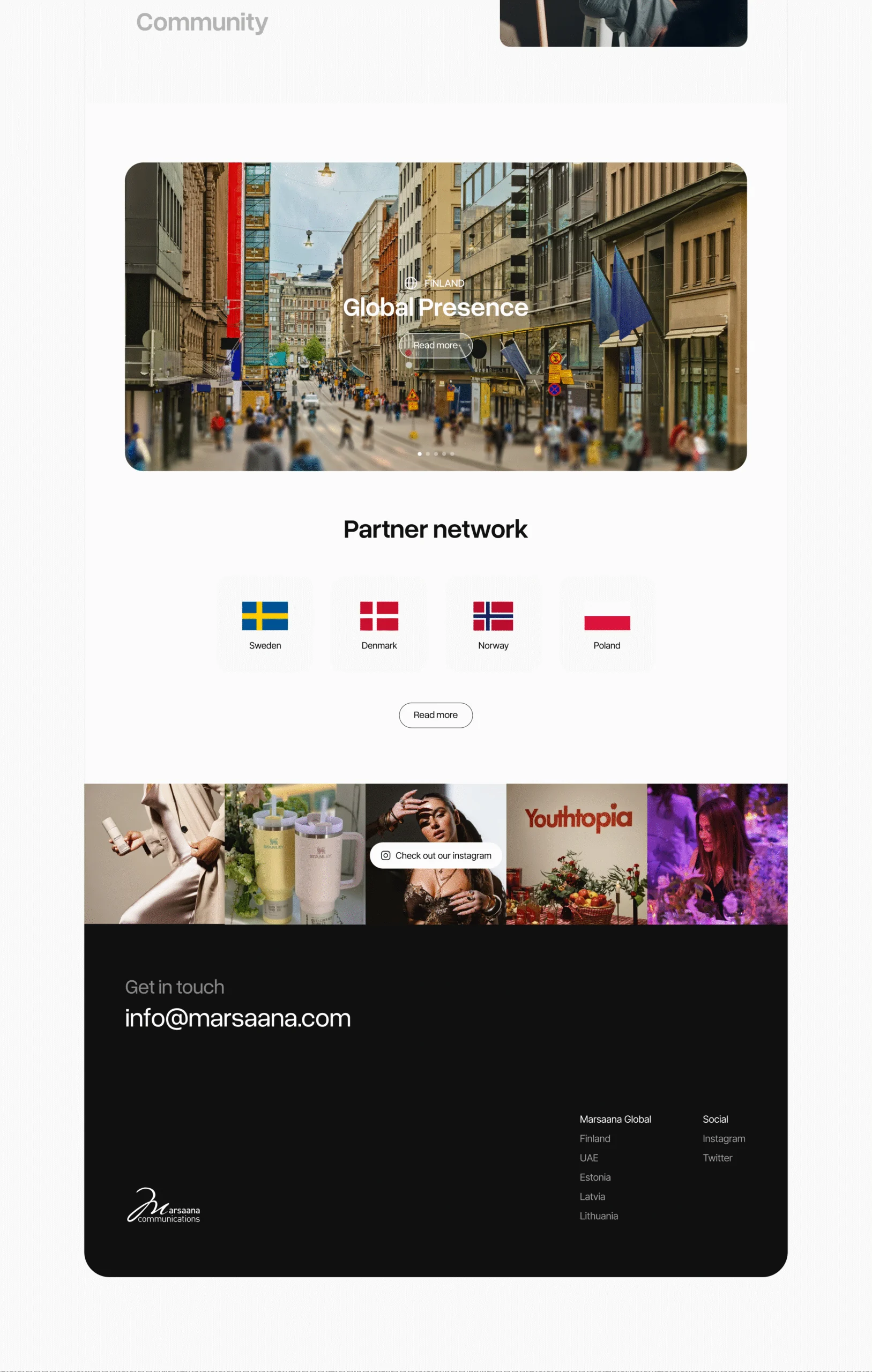 Marsaana Communications design detail 3