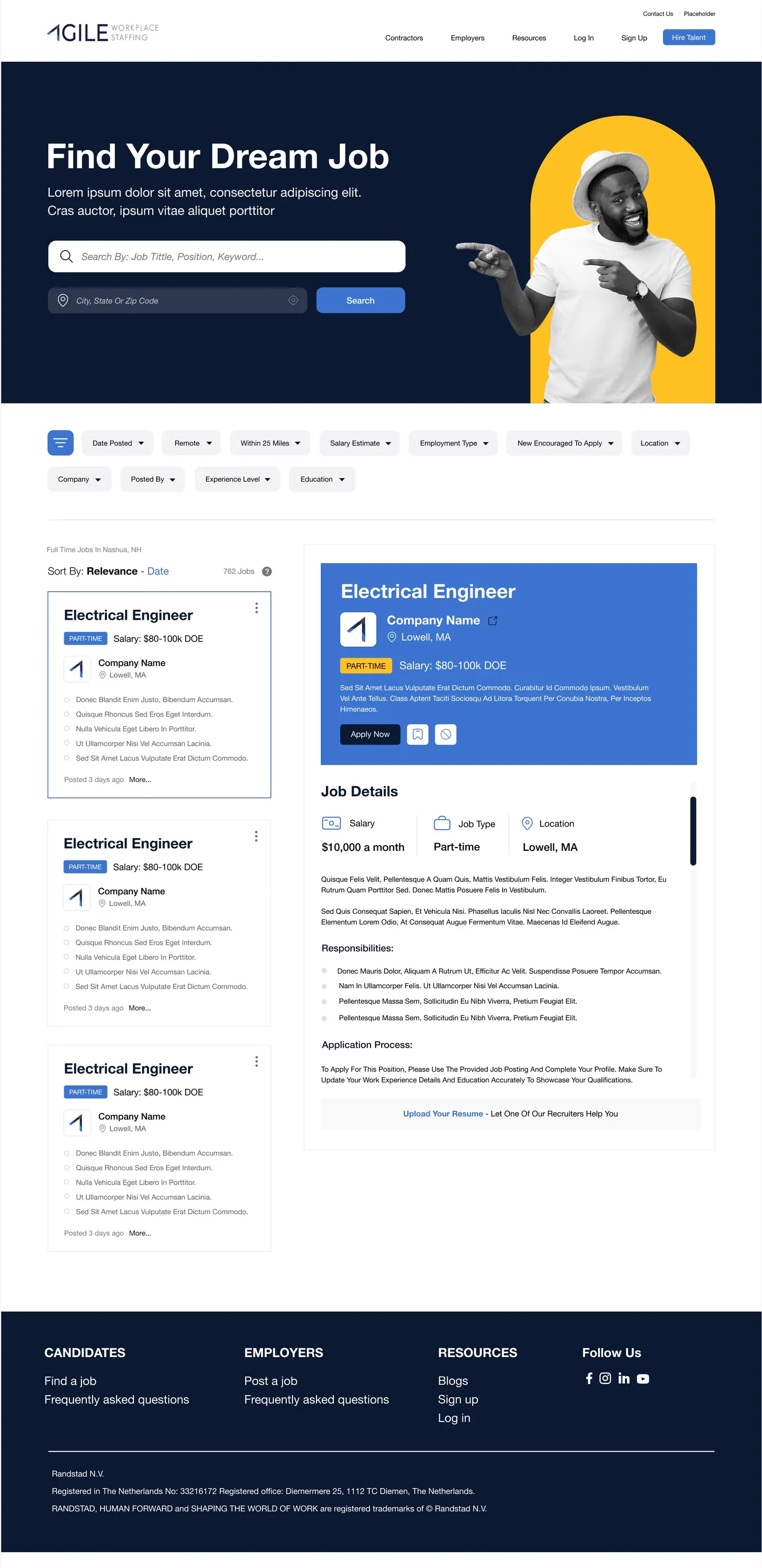 Agile Workplace Staffing page design 2