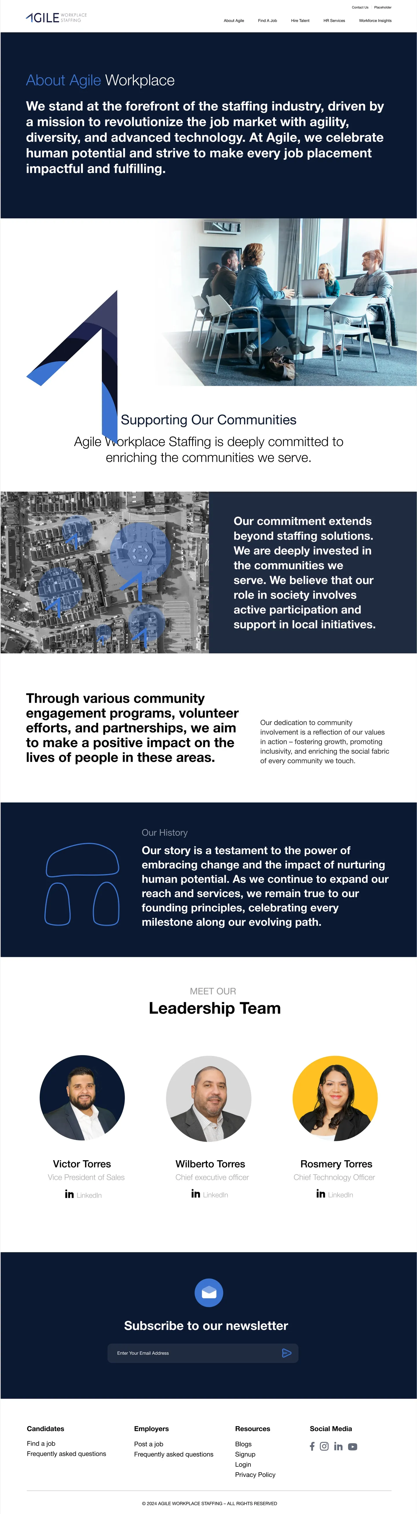 Agile Workplace Staffing page design 4
