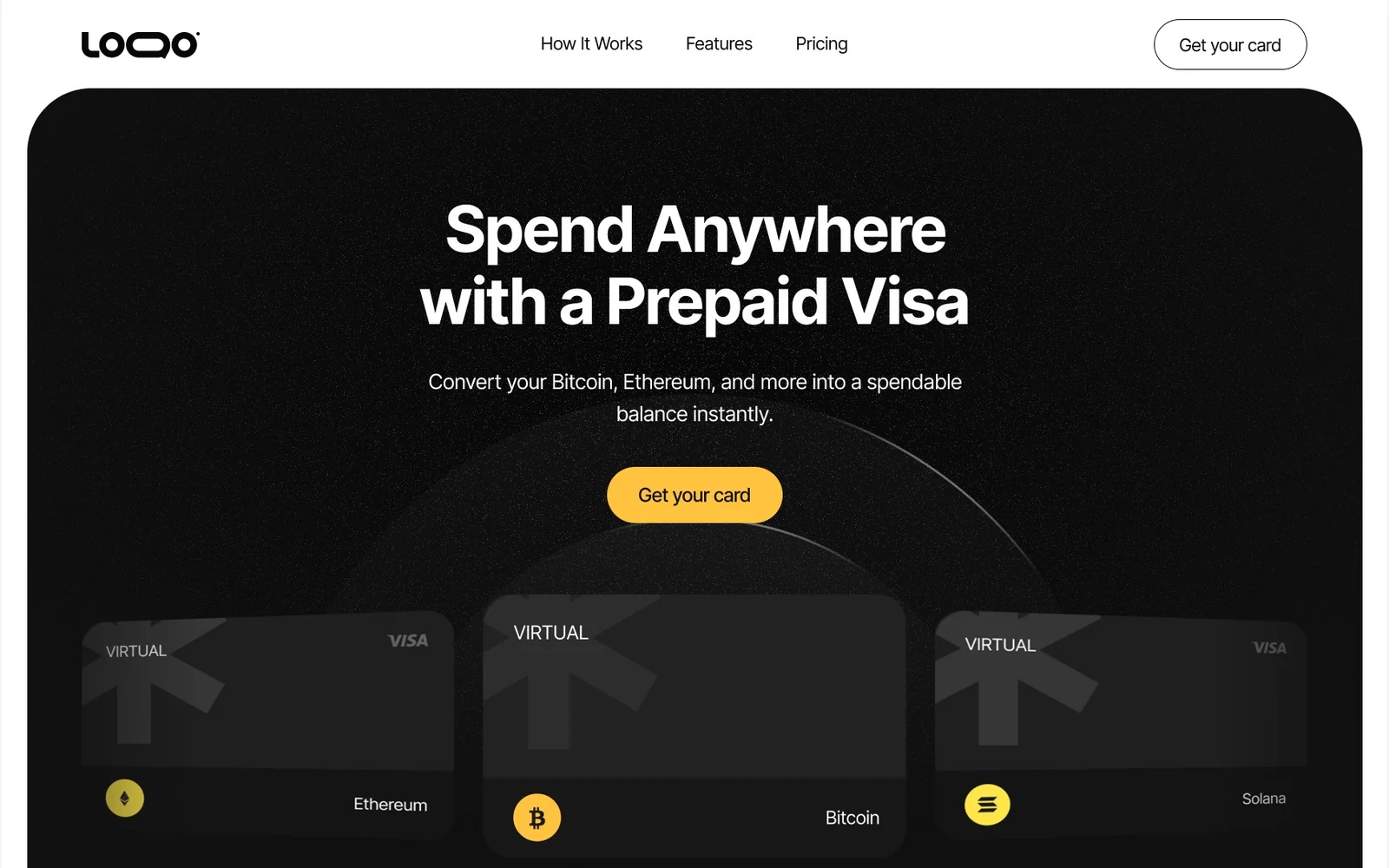 Crypto / Web3 homepage design