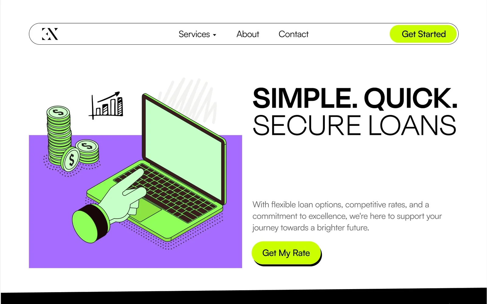 Excellent Finance homepage design