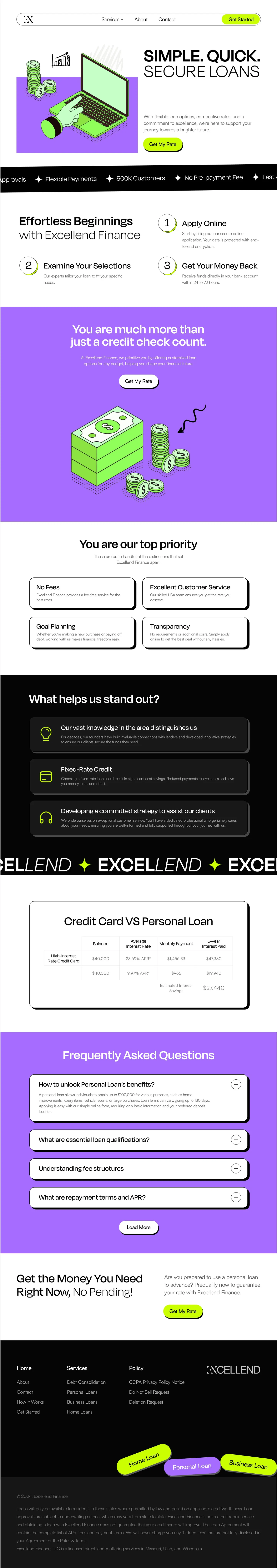 Excellent Finance page design 1