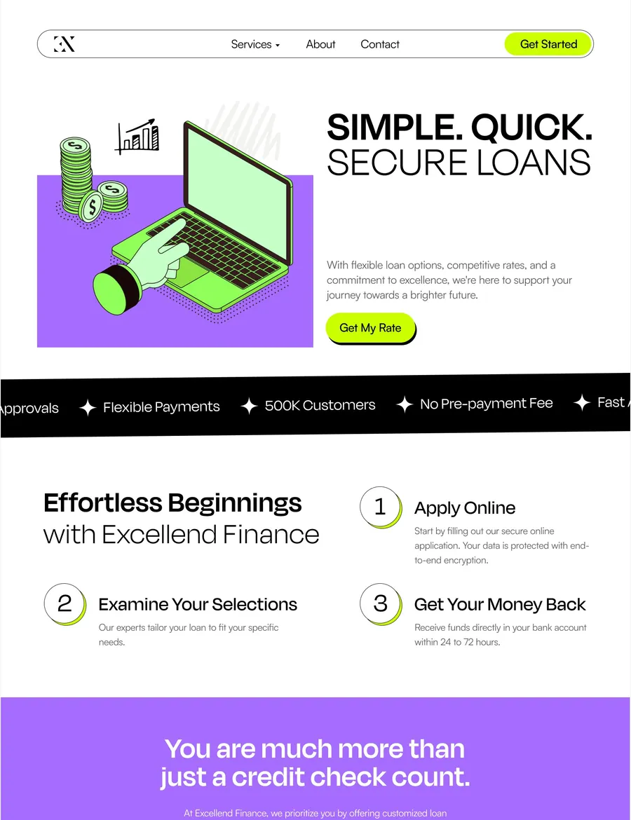Excellent Finance screen 1