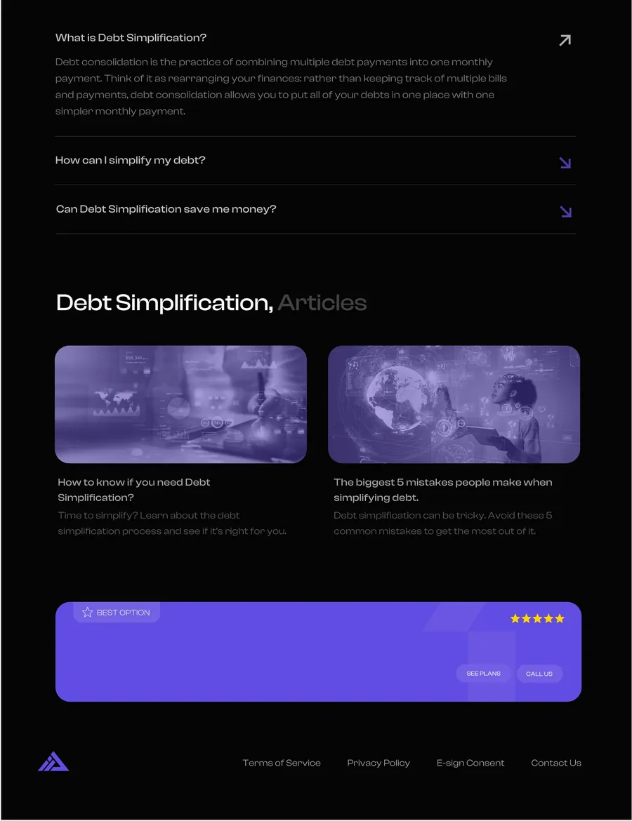 Free Debt Reviews screen 2