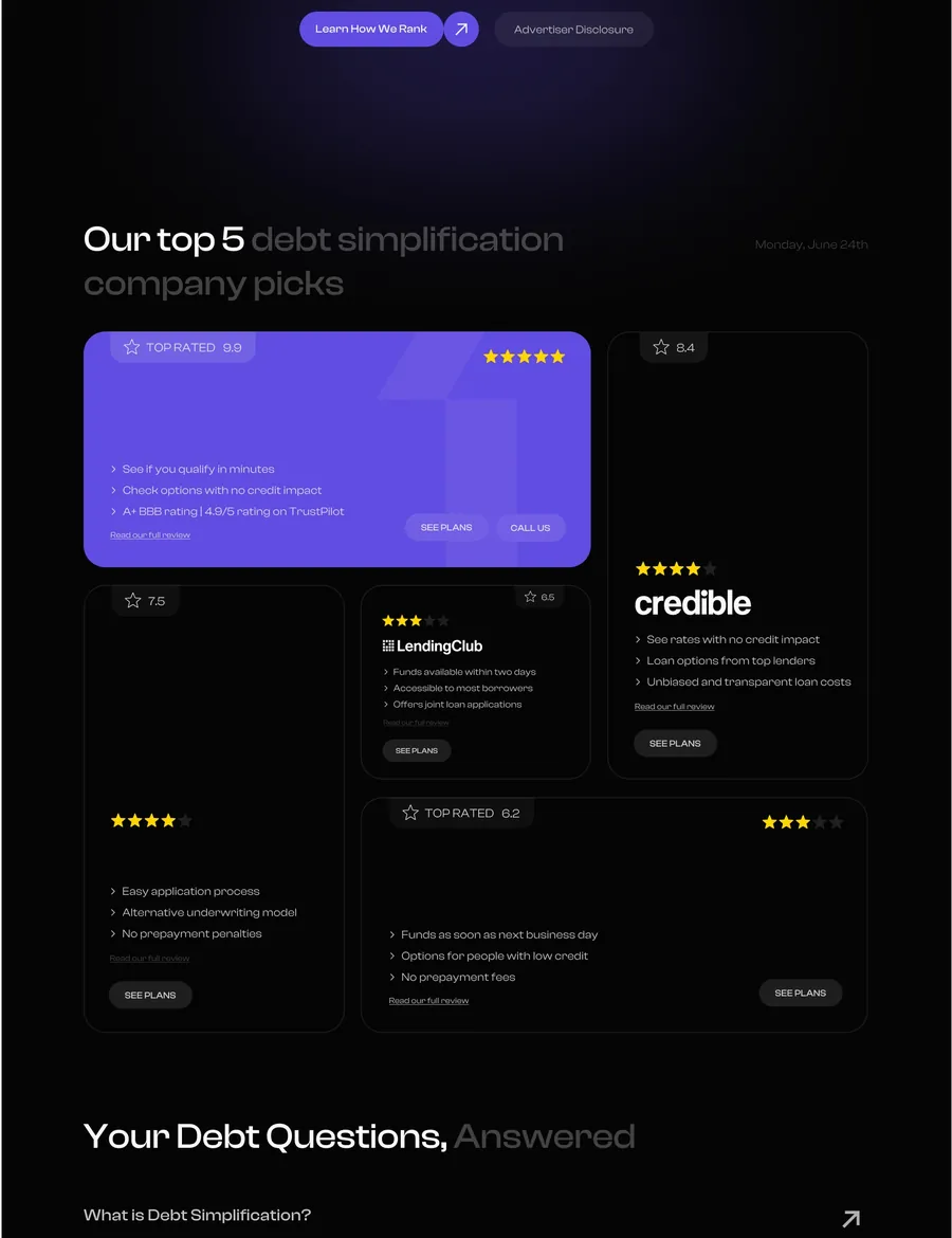 Free Debt Reviews screen 3
