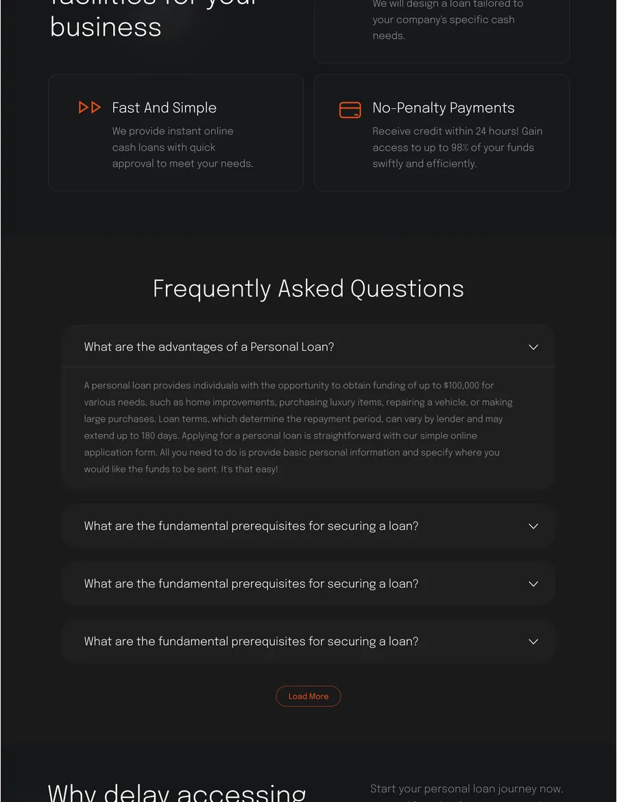 Infinity1 Loans screen 3