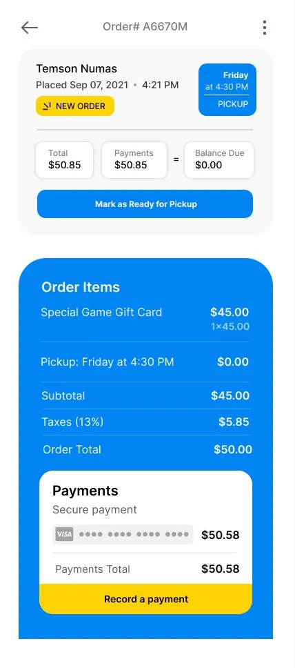 LivePurchase mobile screen 1