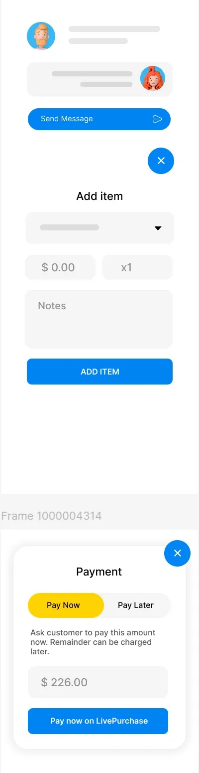 LivePurchase mobile screen 3