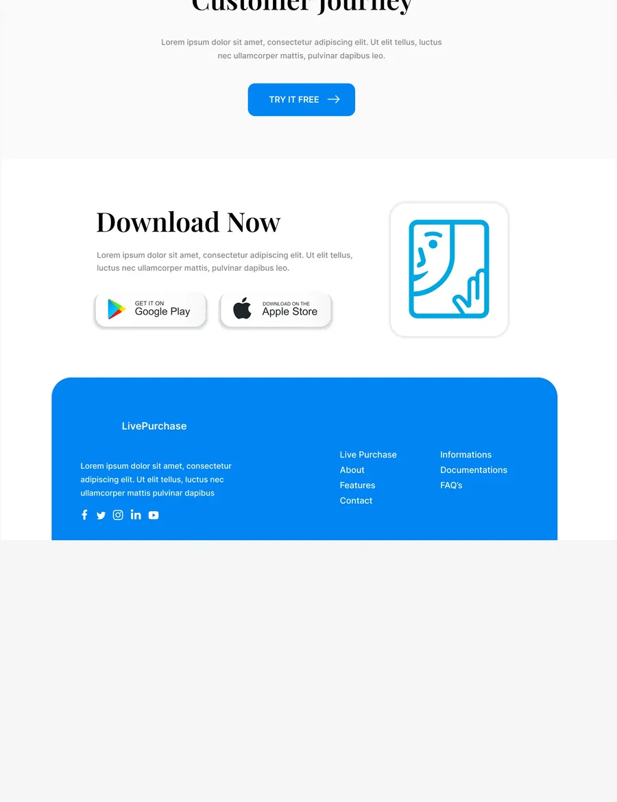 LivePurchase screen 2