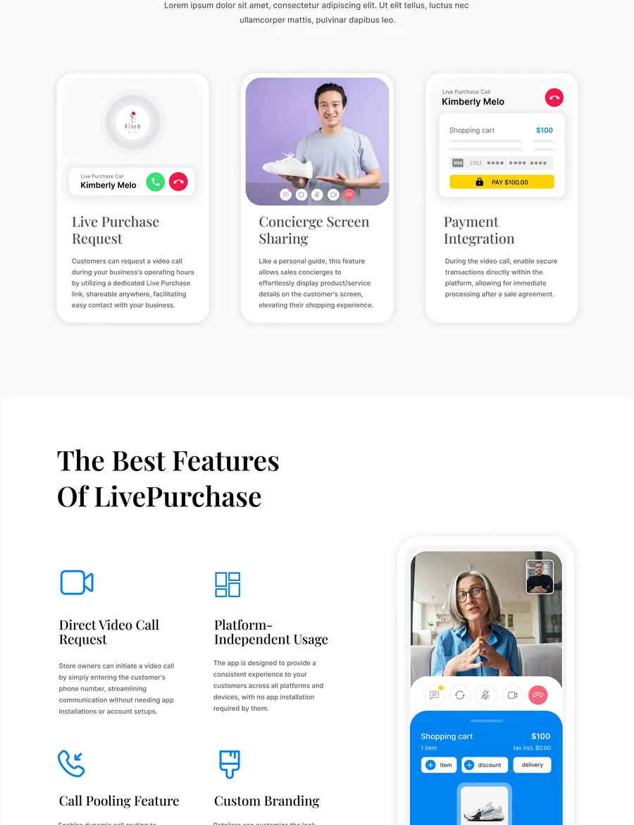 LivePurchase screen 3