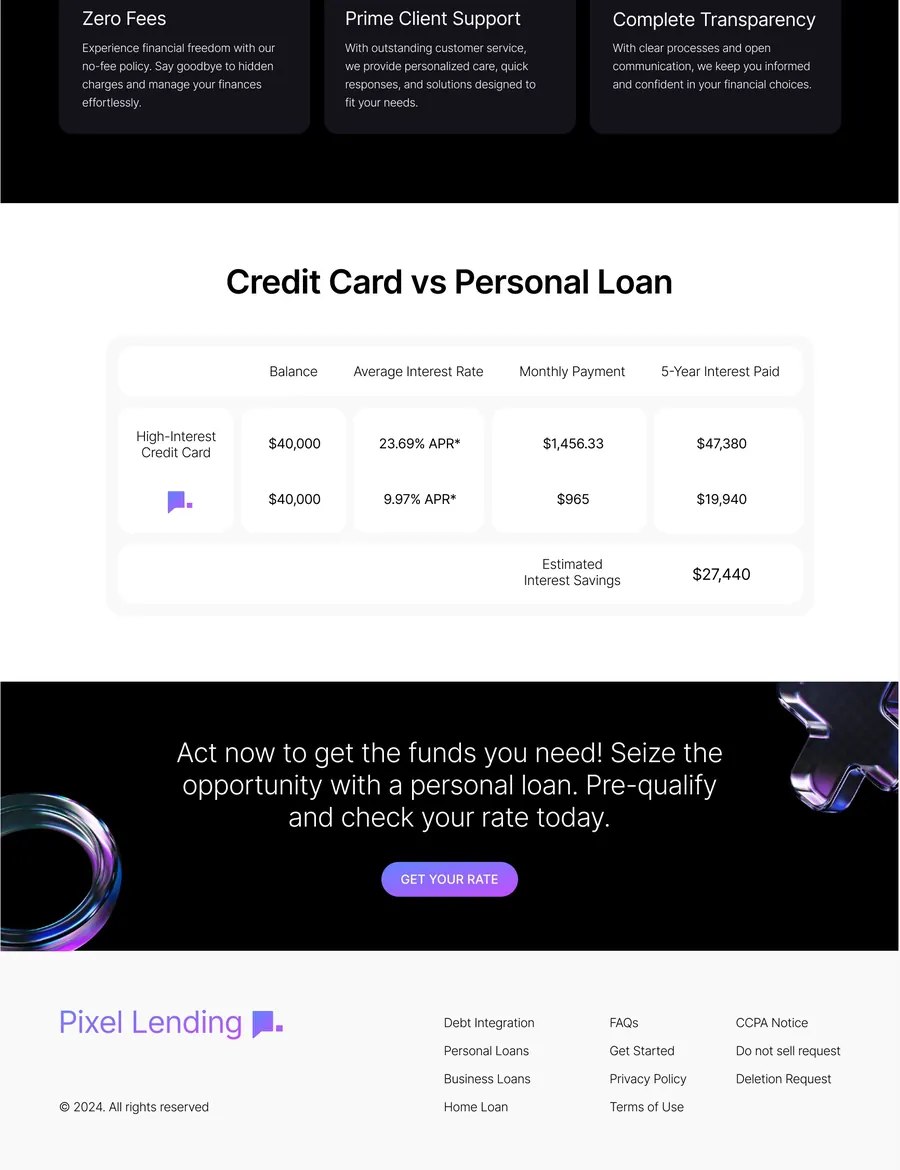 Pixel Lending screen 2