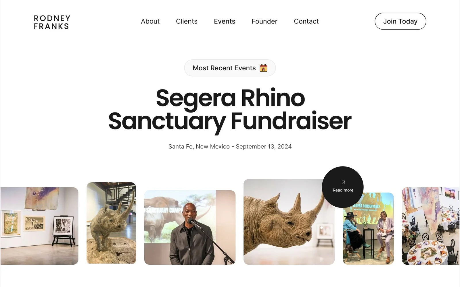Rodney Franks homepage design
