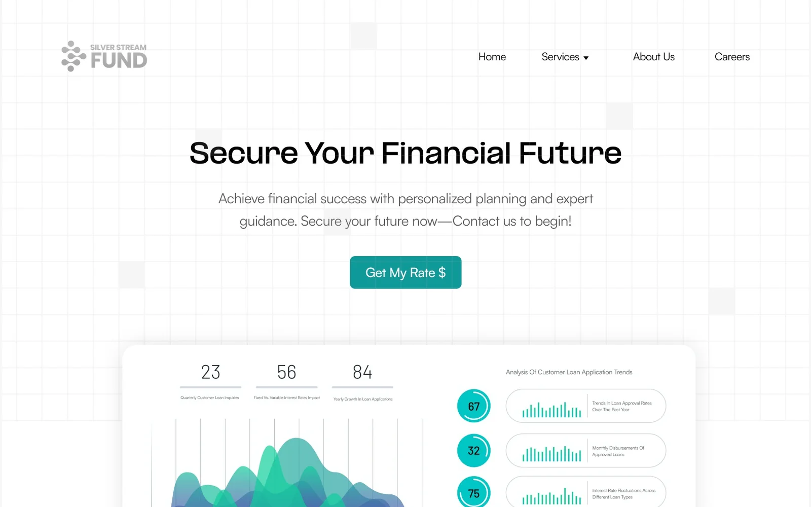 SilverStream Fund homepage design