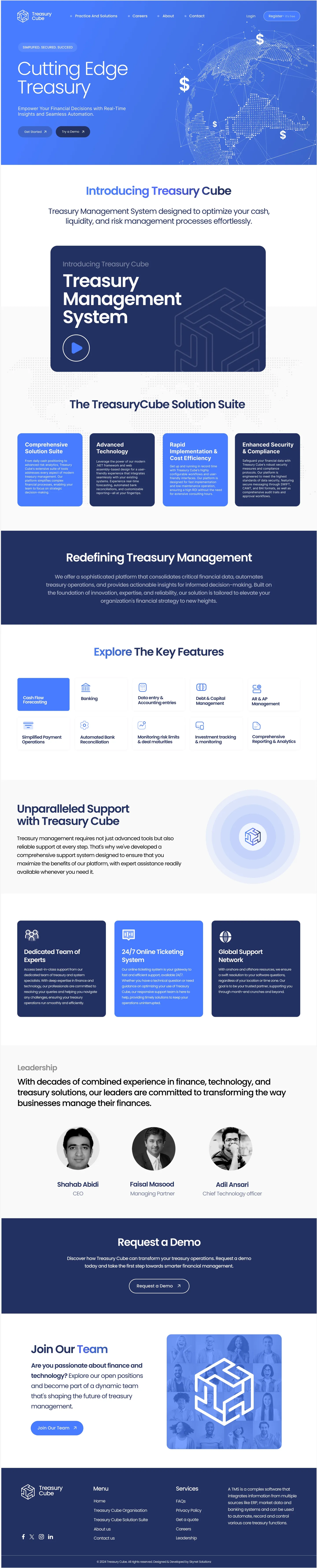 Treasury Cube page design 1