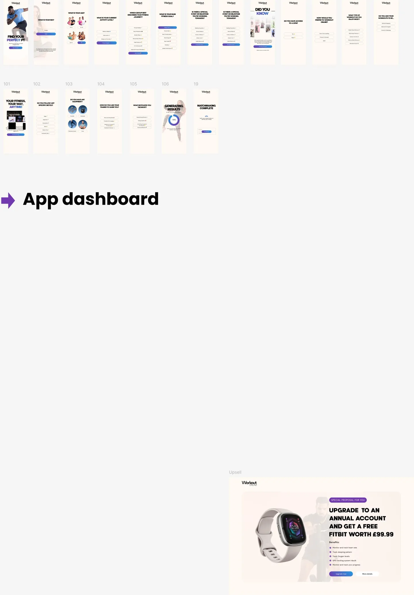 Workout Online page design 1