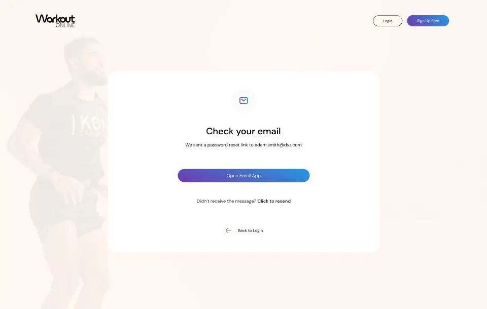 Workout Online page design 7