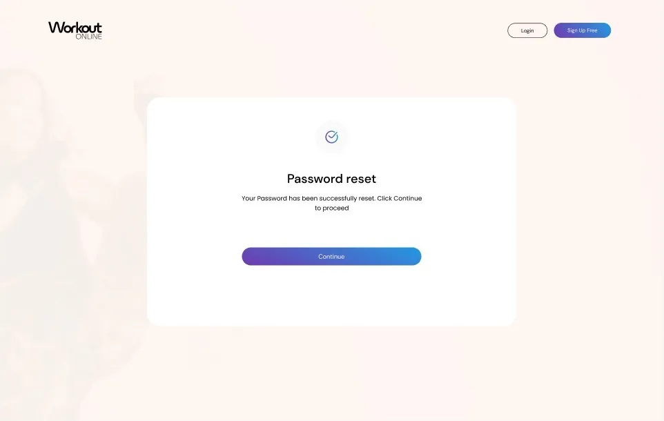 Workout Online page design 9