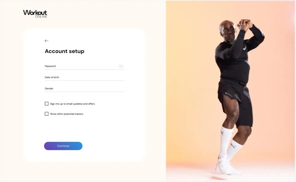 Workout Online page design 14