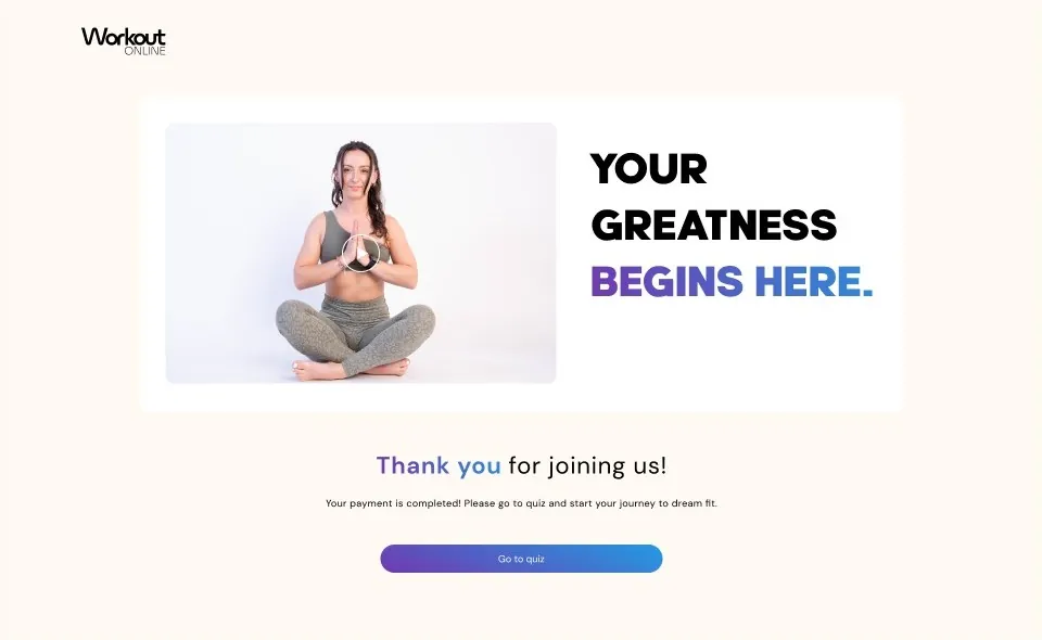 Workout Online page design 15